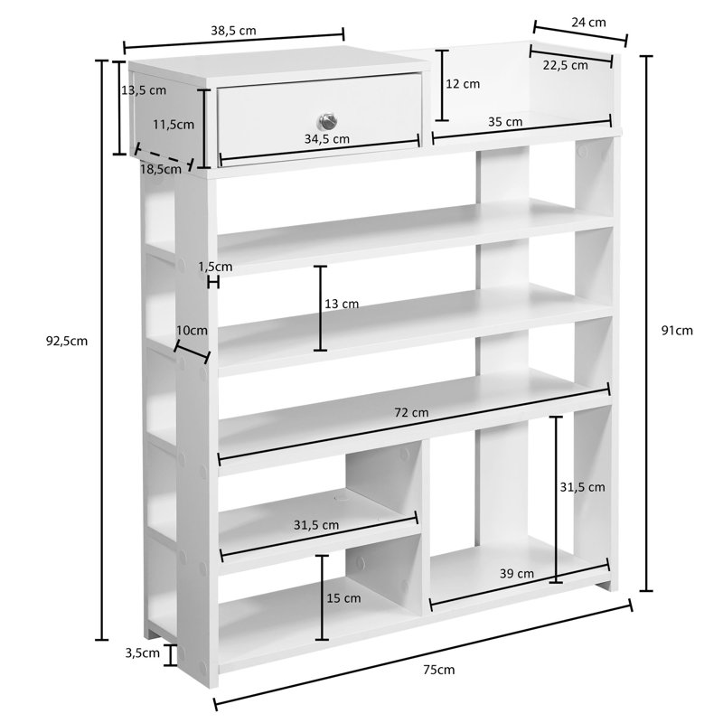 12 Pair Shoe Rack