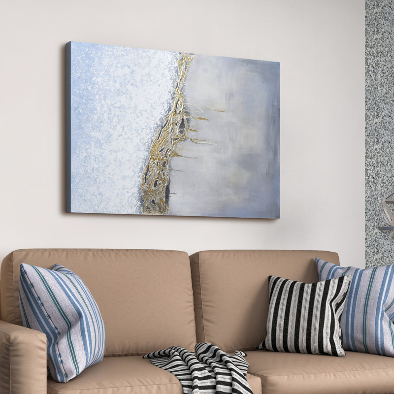 «Golden Summer Textured Metallic» par Martin Edwards, reproduction d'art sur toile tendue