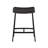 Maven Lane Berkley Counter Stool In Matte Black With Charcoal Black Faux Leather-123564868-123564863