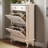 White Solid wood Shoe Storage
