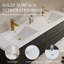 Meuble-lavabo mural 72 po avec lavabo, armoire de rangement flottante et tiroirs à fermeture en douceur pour salles de bain modernes-116332387