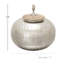 Pots décoratifs en métal martelé avec couvercle en bois Lee