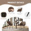 Modern Faux Leather Upholstered Dining Chairs with Metal Legs-131945755-126647423