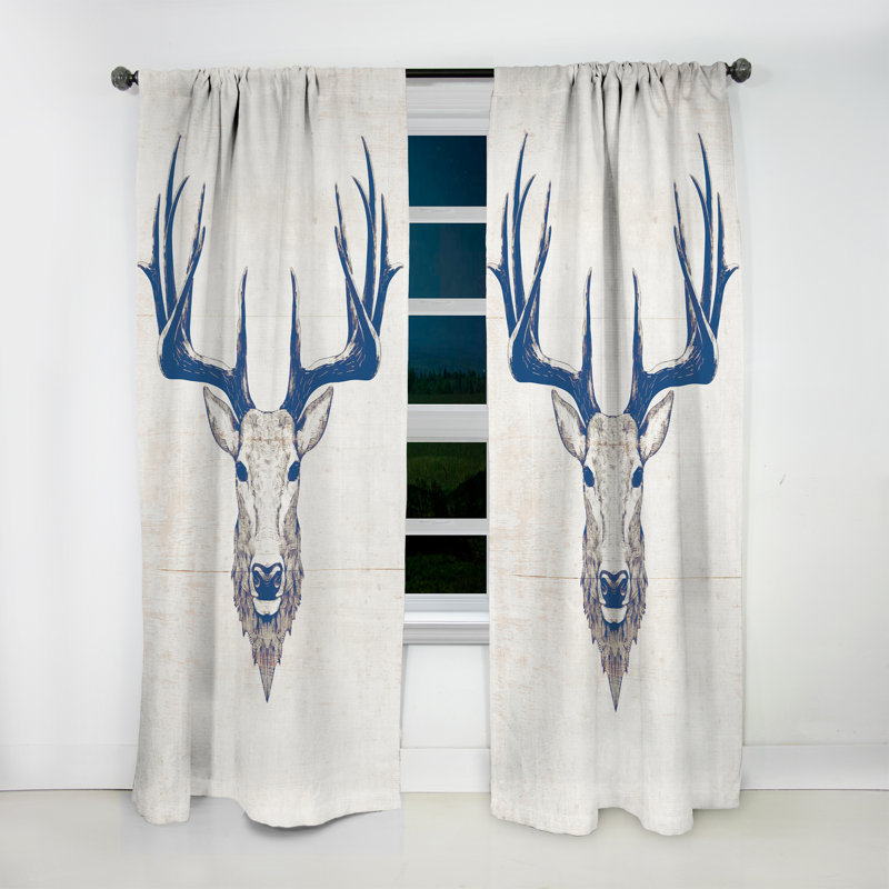Rideau simple occultant Deer Wild and Beautiful, L 52 po x L 90 po