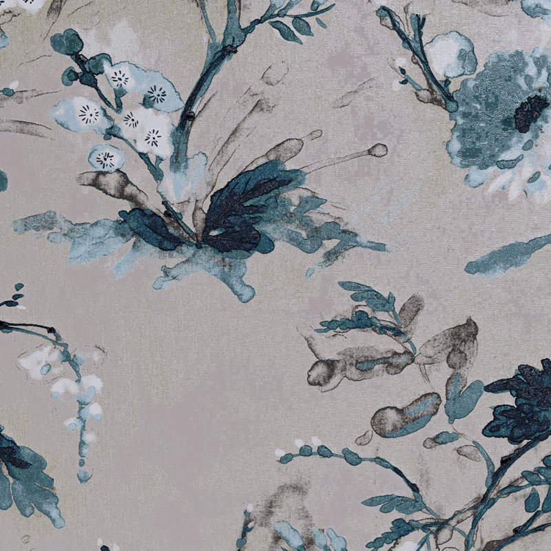 Jardin Fleur Traditional Rayon Floral Duvet Cover, King Duvet Cover