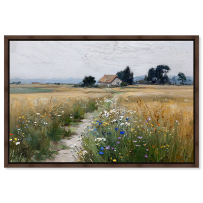 «Path to the Homestead I», reproduction d'art sur toile encadrée par Art Remedy, cadre en noyer, 36 x 24