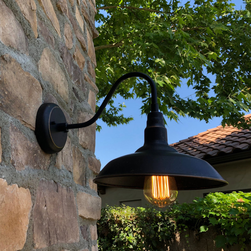 Luminaire de grange d'extérieur 15 po Ellesef, Bronze huilé