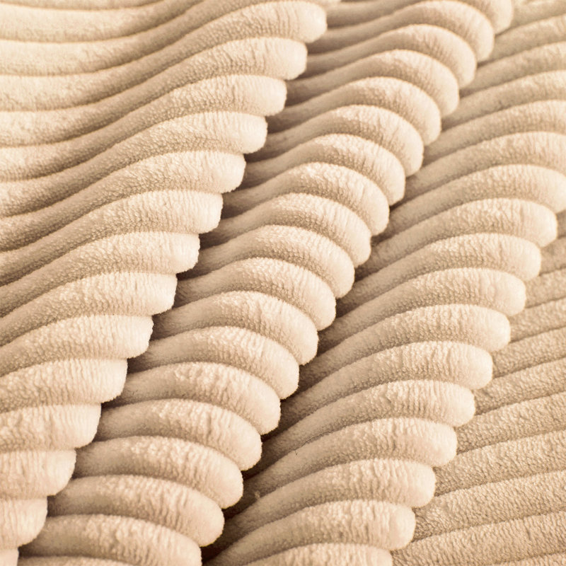 Canapé d'angle convertible à assise profonde avec coussins surdimensionnés, 16 coussins décoratifs, velours côtelé, design ergonomique pour un confort optimal, fonction modulaire 5 places Camel Cloud, revêtement en velours côtelé doux extra large et épais.
