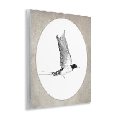 Oiseau en vol, art mural sur plaque