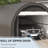 10' X 16' Carport - Heavy Duty Garage Storage Tent With Pe Canopy Cover, Zippered Entrance For Car, Truck, Boat, Motorcycle, Bike, Garden Tools, Outdoor Jobs, Gray Big Zipper Door Operations,