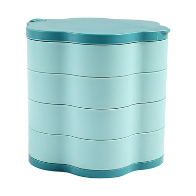 Storage basket Jewelry Organizer Small Jewelry Storage Box Earring For Women Rotating Travel Jewelry Tray Box Bracelet Ring Bracelet With Lid