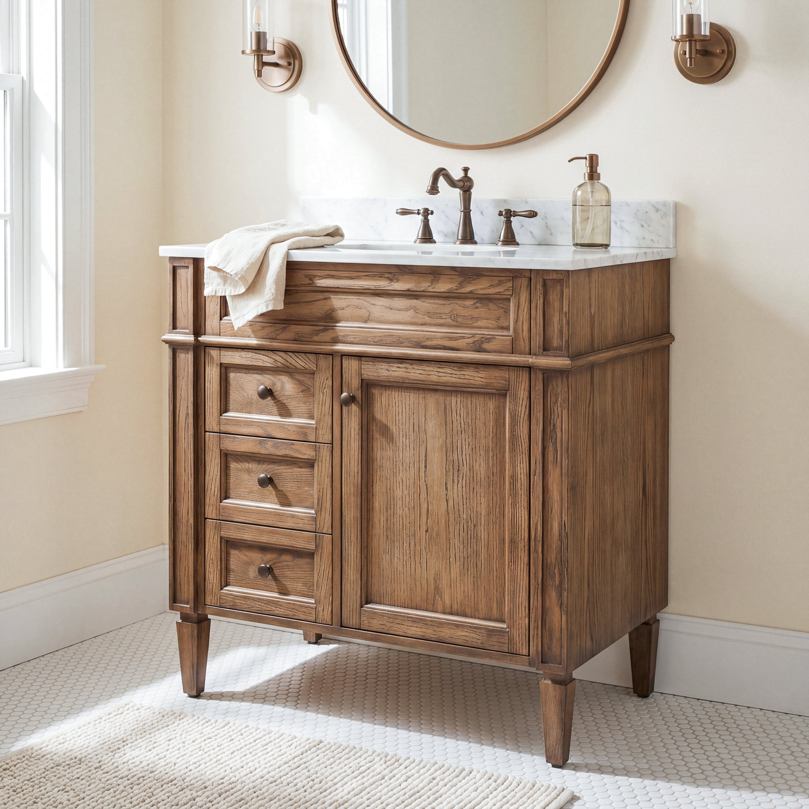 Rivers 32'' Single Bathroom Vanity, Coffee