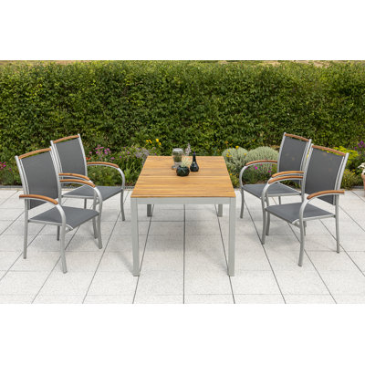 Nordquist 4 - Person Patio Dining Set Rectangular Table