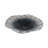 12X12" Abstract Glass Bowl With Veining, White/Black