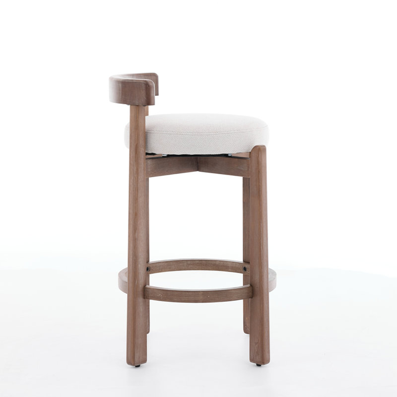 Ensemble de 4 tabourets de comptoir pivotants, tabourets de bar modernes avec dossier Mid-Century, hauteur de siège de 26 pouces