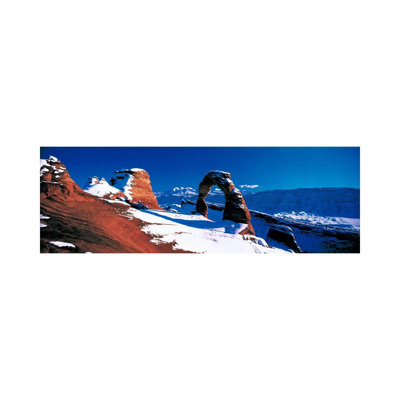 Delicate Arch In Winter, Arches National Park, Utah, USA by Panoramic Images - Wrapped Canvas Panoramic Print
