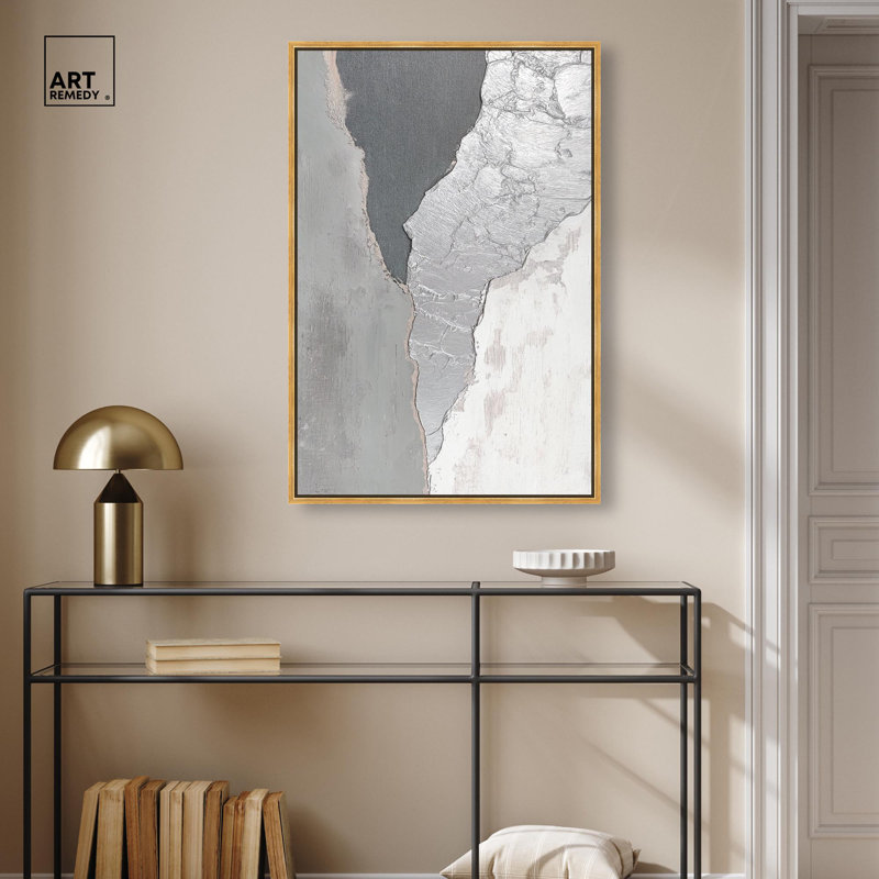 Décoration murale sur toile Chasm of Grey II par Art Remedy, H 25 po x l 17 po, Cadre doré
