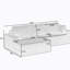 Canapé modulaire polyvalent avec fonction de lit transformable et confort en velours côtelé-1012531043