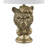 23" Gold Resin Bear Table Lamp With Glasses And Linen Shade-893184122-893184123