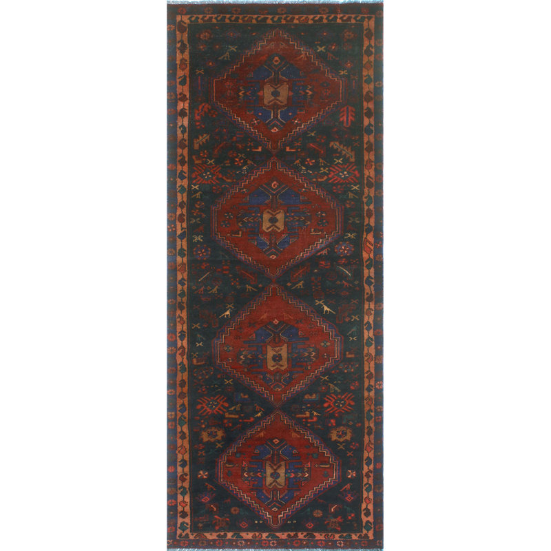 Tapis de couloir gris anthracite Fine Vintage