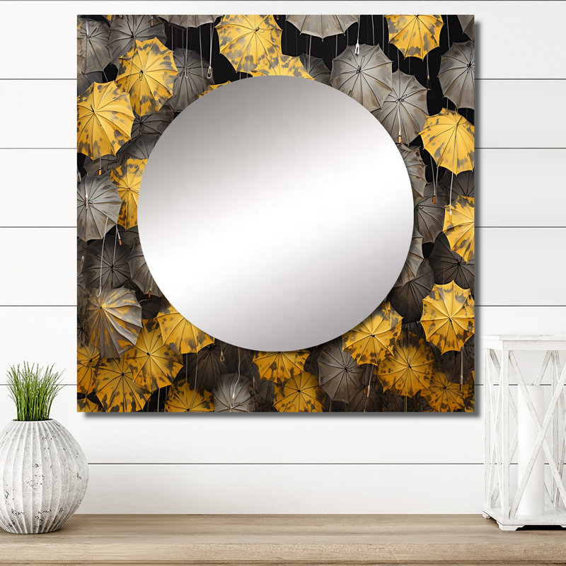 Madona - Art mural miroir carré pour salle de bain, 23 po x 23 po
