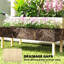 Boîte à fleurs surélevée pour patio, boîte à fleurs en treillis, lit de jardin surélevé pour l'extérieur