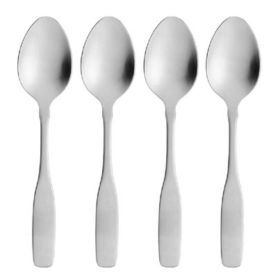 Oneida 18/10 Stainless Steel Paul Revere Set of 4 Iced Tea Spoons, Silver