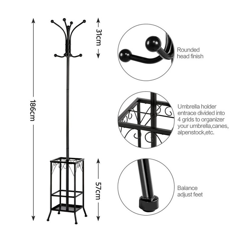 Dashuan Metal Freestanding 8 - Hook Coat Rack