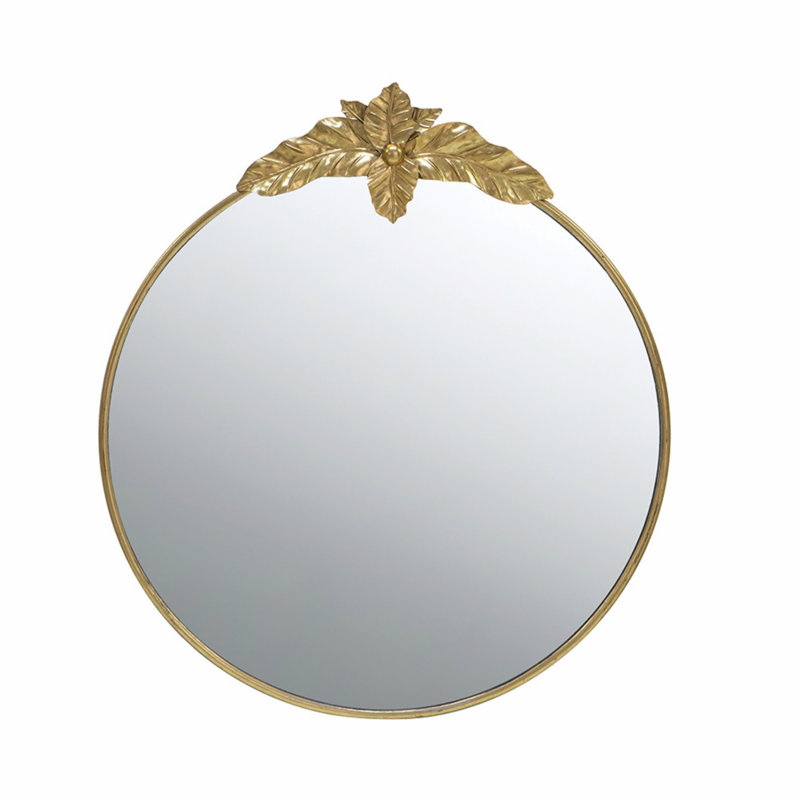 Accent Mirror, Round Wall Mirror With Metal Frame, Circle Accent Mirror For Living Room Bedroom Entryway