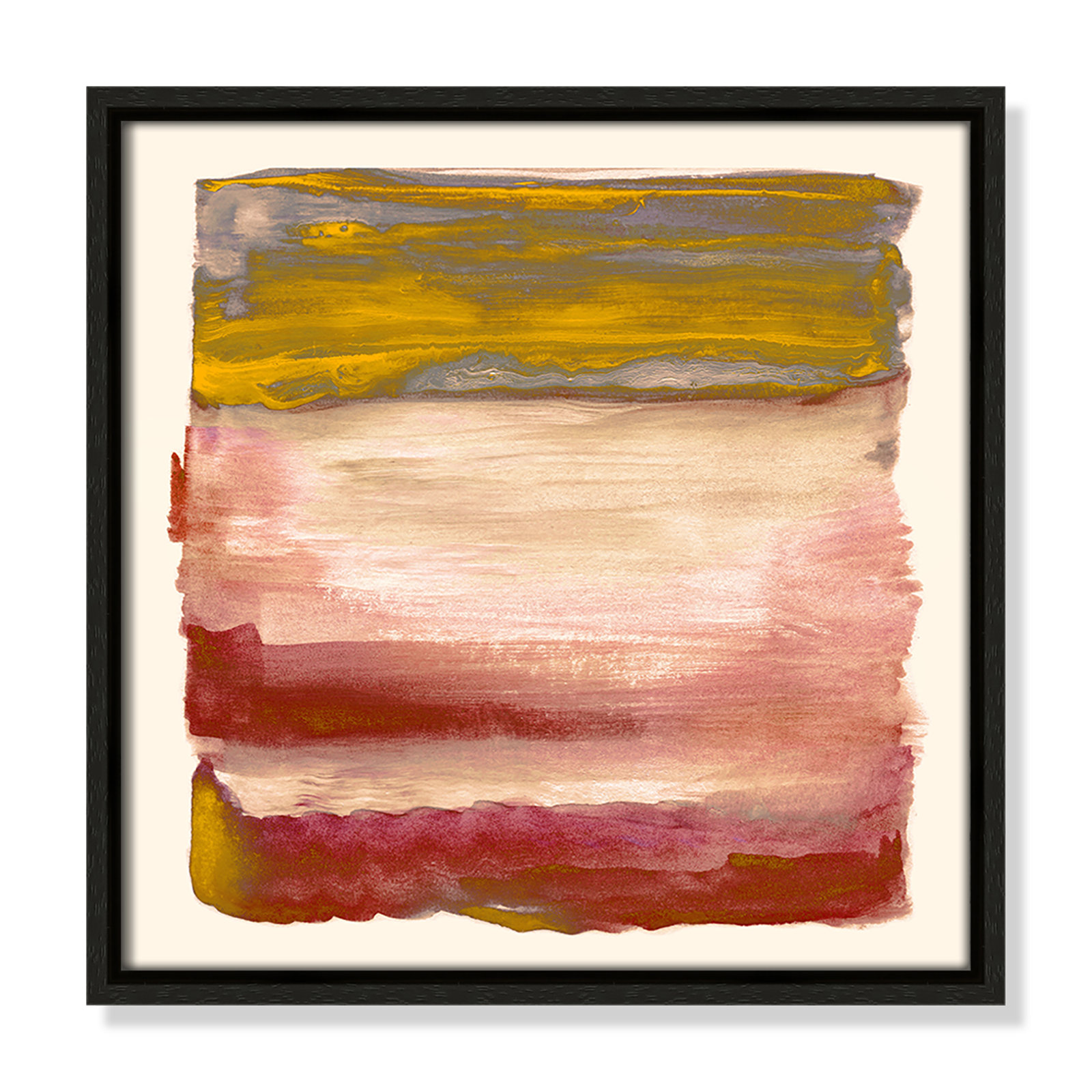Yellow Sky I Print by Nan, 13.5" H x 13.5" W, Espresso