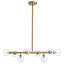 Lustre spoutnik linéaire en métal 8 lumières avec abat-jour en verre Jewellia -1905580467