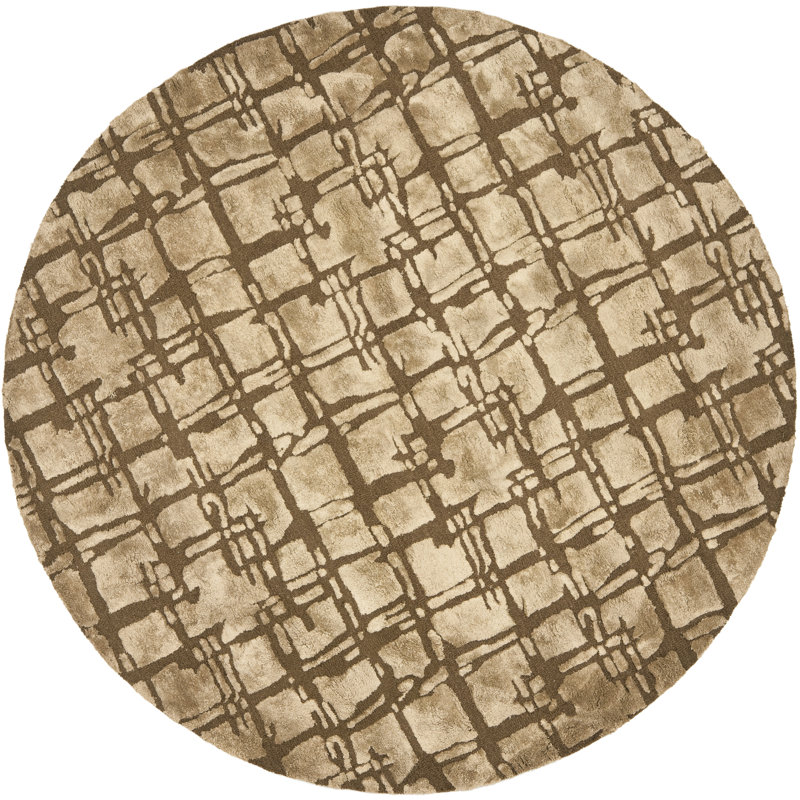 Soho Hand Tufted Wool & Wiscose Pile Rug, Round 6'