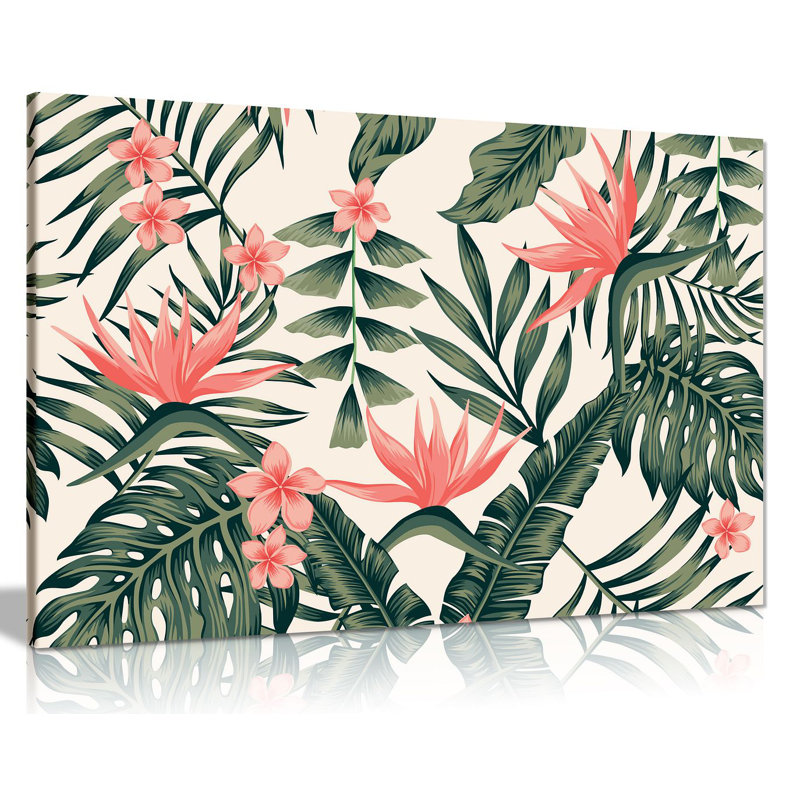 Trendy Tropical - Wrapped Canvas Print, 20cm H x 31cm W