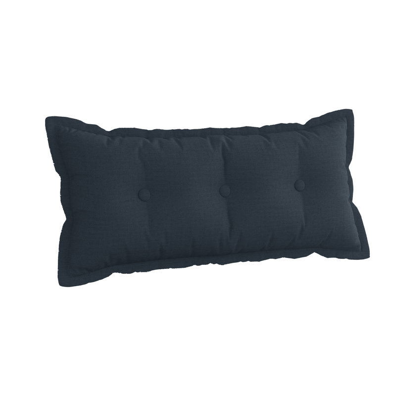 Coussin de siège de tête de lit capitonné à dossier Sit-up Back Comfort, Lit simple, Bleu foncé