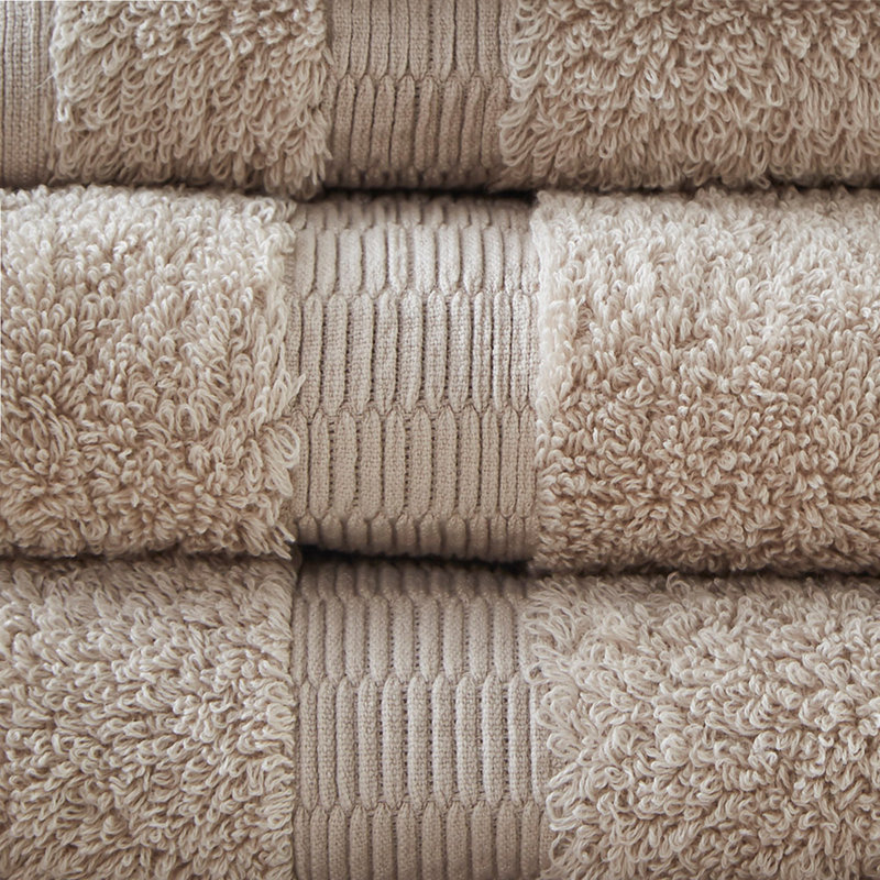 100% Egyptian Cotton 6 Piece Towel Set, Sand