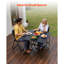 Rectangular Metal Outdoor Dining Table With Umbrella Hole , 94cm W 94cm D