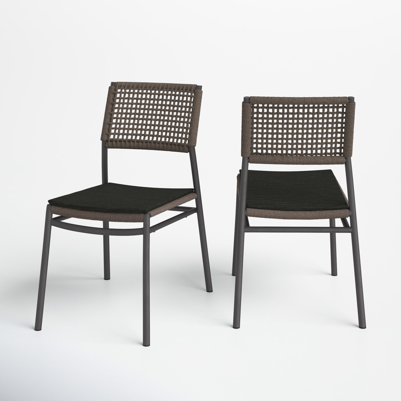 Trennen Premium All-Weather Wicker Outdoor Dining Side Chair with Cushion