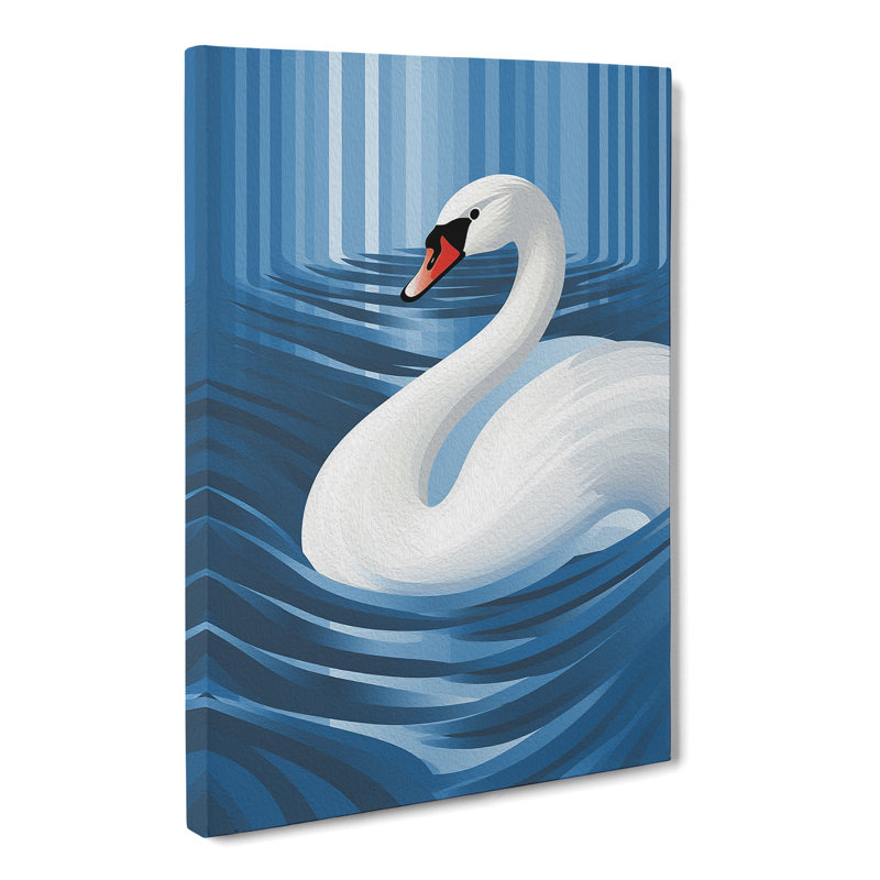 Swan - Print, 60cm H x 40cm W x 3cm D