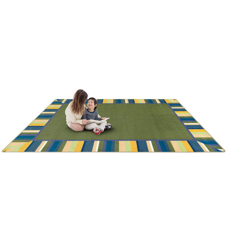 Tapis vert Just for Kids par Joy Carpets, Rectangle 3 pi 10 po x 5 pi 4 po
