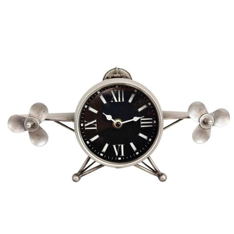 Horloge de table en métal 14,17 po