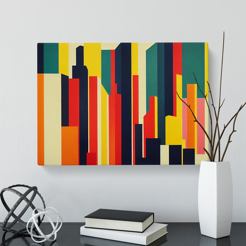 Splendorous Abstract Skyscraper Skyline - Wrapped Canvas, 50cm H x 76cm W x 3cm D