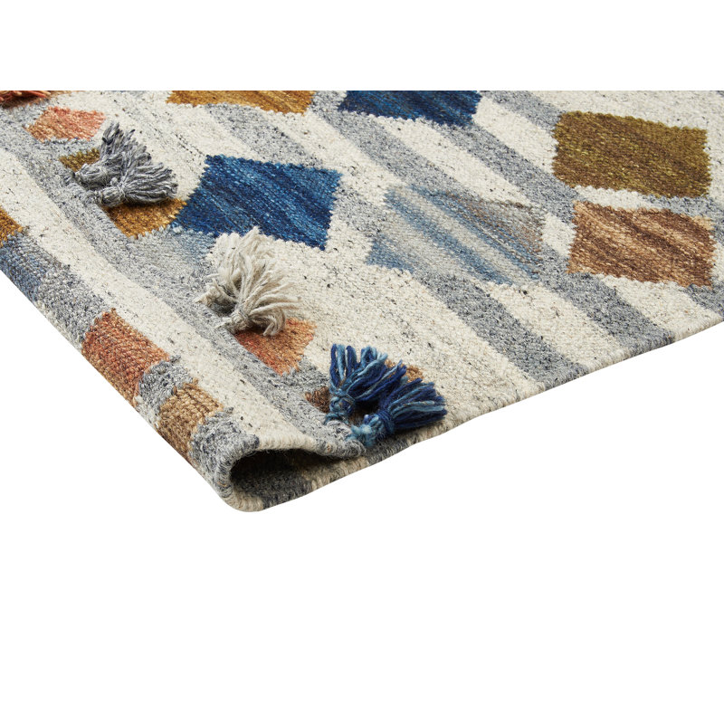 Hruska Geometric Hand Woven Area Rug, Rectangle 80 x 150cm
