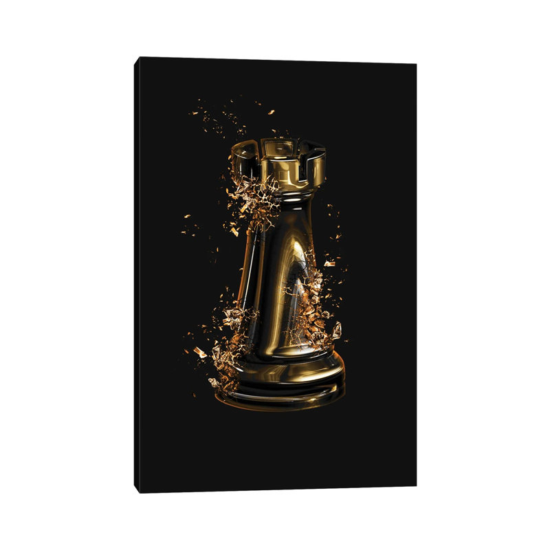 Broken Rook by Gab Fernando - Wrapped Canvas Print, 20.32 cm H x 30.48 cm W