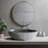B.o.i 18'' Gray Stone Oval Bathroom Sink