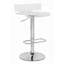 Tabouret de bar à hauteur ajustable avec siège pivotant en acrylique et chrome au design moderne et élégant-556331582