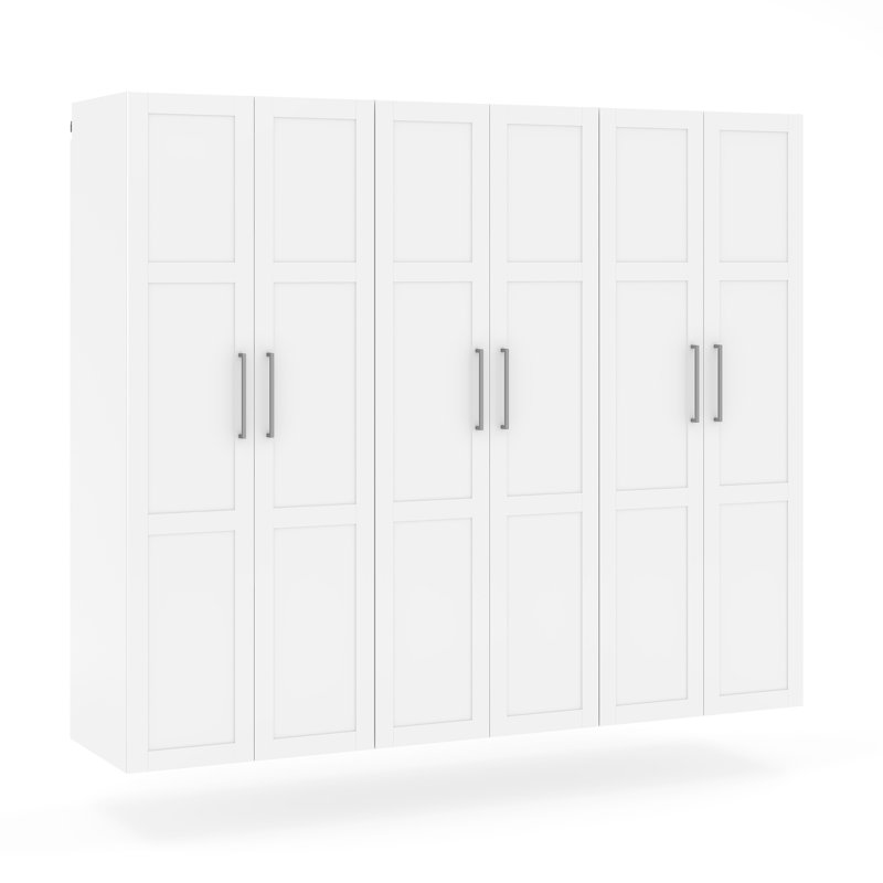 Garage Core 3 armoires profondes et portes en blanc, H 83,07 po x l 101,58 po x P 24,17 po