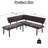 Modern  Corner Bench With  Upholstery And Metal Legs-1818064017