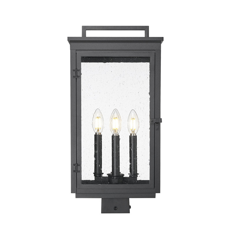 Kasey Sand Black 4 Light Outdoor Post Mount Fixture