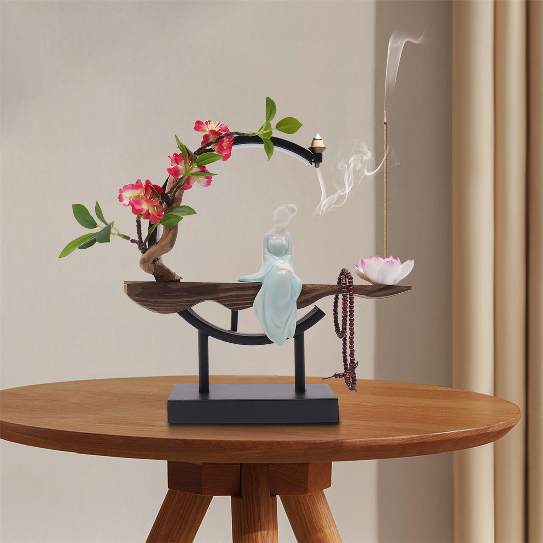 Schechter Ceramic Backflow Incense Holder Red Barrel Studio®