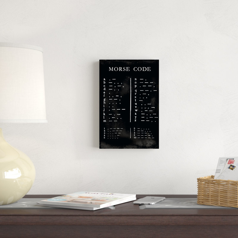 Tableau des codes morse, H 12 po x l 8 po